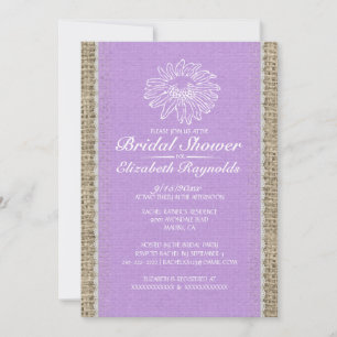 Lavender Vintage Lace Bridal Shower Invitations