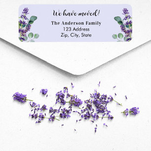 Lavender violet flowers moved new return address
