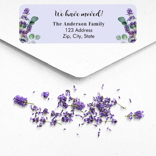 Lavender violet flowers moved new return address (Creator Uploaded)