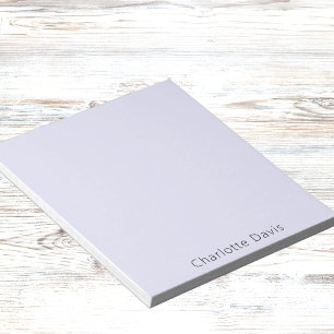 Lavender violet name notepad