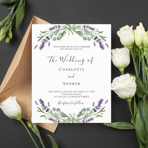 Lavender violet QR RSVP details budget wedding