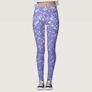 Lavender violet sparkles glitter bling  leggings