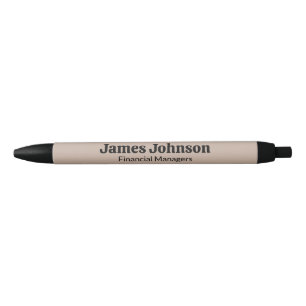 Lavender Walnut Retro Bold Serif Desk Name Plate Black Ink Pen