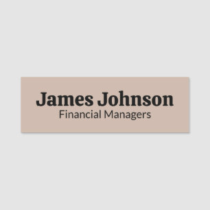 Lavender Walnut Retro Bold Serif Desk Name Plate Name Tag