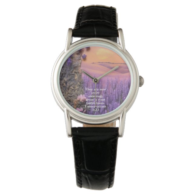 Lavender  Watch Lamentations 3:23 (Front)