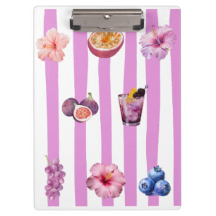Lavender Watercolor Botanical Pattern Clipboard