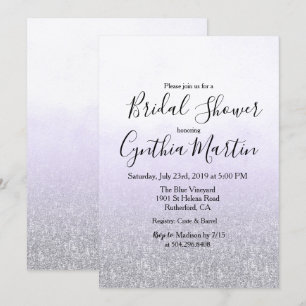 Lavender Watercolor Bridal Shower Invitation