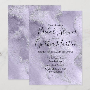 Lavender Watercolor Bridal Shower Invitation