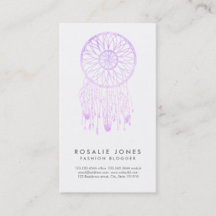 Lavender Watercolor Dream Catcher Whimsical Business Card