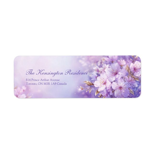 Lavender Watercolor Ethereal Purple Botanical (Front)