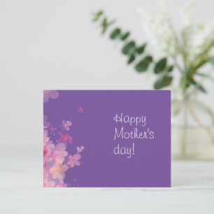 Lavender watercolor flower mothers wish Postcard