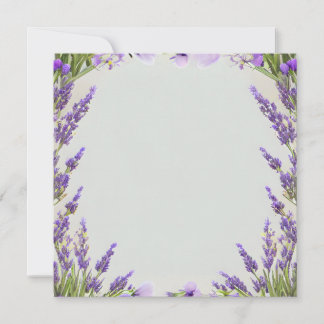 Lavender Watercolor Frame Pale Olive Background