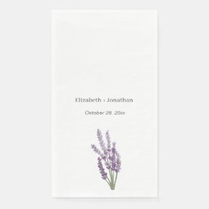 Lavender Watercolor Minimalist Wedding Napkin