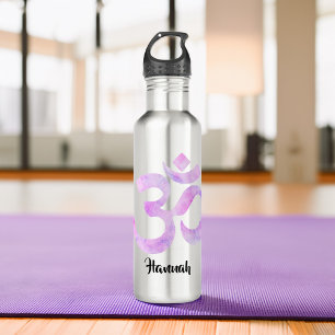 Lavender Watercolor Ohm Sign 710 Ml Water Bottle