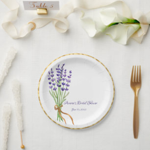 Lavender Watercolor  Paper Plates