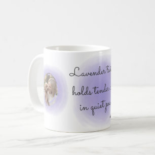 Lavender Watercolor Poodle Two-Photo Personalised Coffee Mug