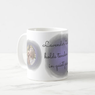 Lavender Watercolor Poodle Two-Photo Personalized Coffee Mug