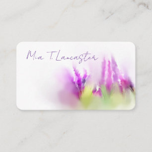 Lavender watercolor purple floral business card