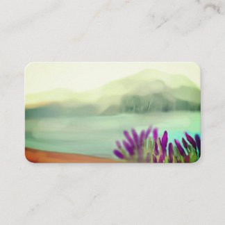 Lavender watercolor purple floral business card