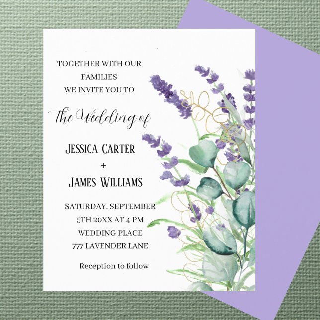 Lavender Watercolor Rustic Eucalyptus Wedding (Creator Uploaded)