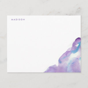 Lavender Watercolor Thank You Notes Invitation