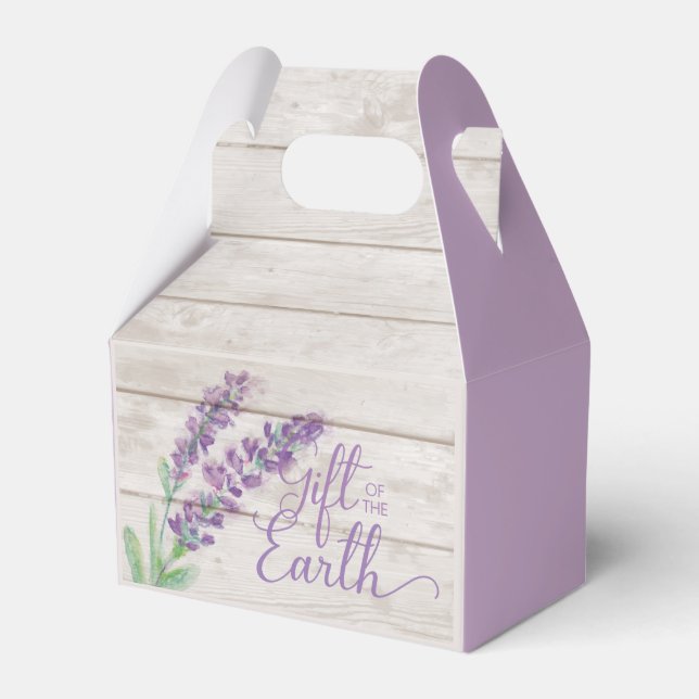Lavender Watercolor & Wood Essential Oil Class Kit Favour Box (Front Side)