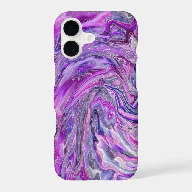 Lavender Wave Abstract Art iPhone case (Back)