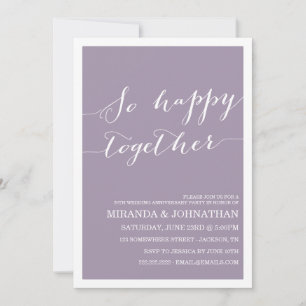 Lavender Wedding Anniversary Invitations