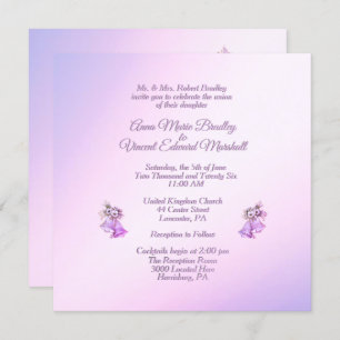 Lavender Wedding Bells Invitation