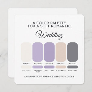 Lavender Wedding Color Palette Card