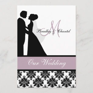 Lavender Wedding Couple Wedding Invitation