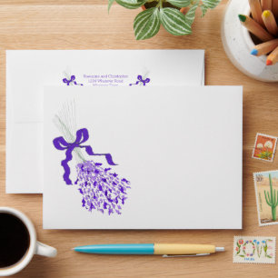 Lavender Wedding Envelope