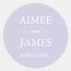 Lavender Wedding Envelope Seal Elegant Sticker
