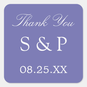 Lavender Wedding Favour Thank You Sticker