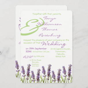 Lavender Wedding Invitation