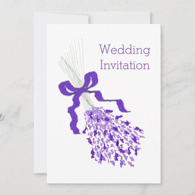 Lavender Wedding Invitation (Front)