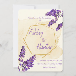 Lavender Wedding invitation