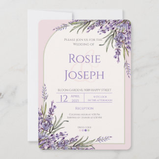 Lavender Wedding Invitation