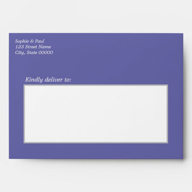 Lavender Wedding Invitation Envelope (Front)