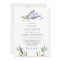 Lavender Wedding Invitation Rustic Elegant Floral
