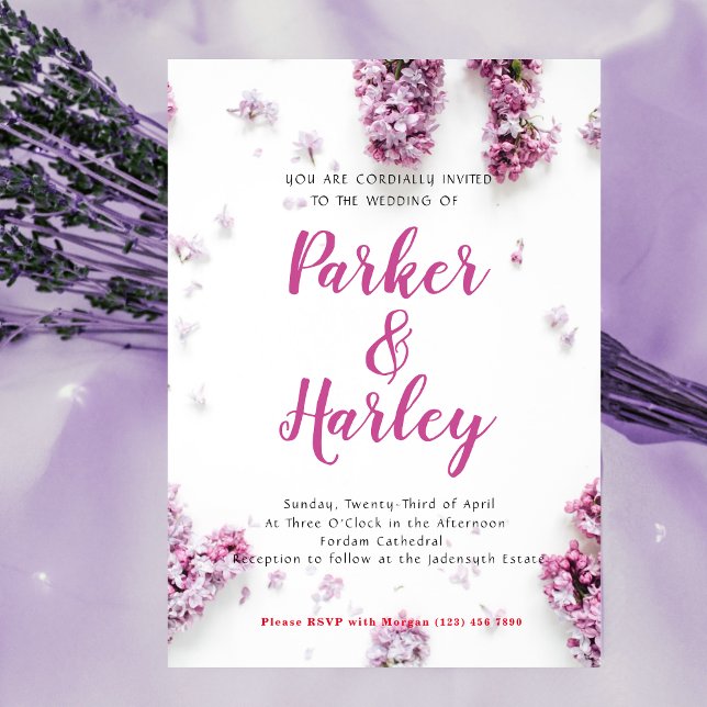 Lavender Wedding Invitations (Creator Uploaded)