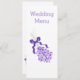 Lavender Wedding Menu