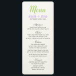 Lavender Wedding Menu Cards<br><div class="desc">Custom wedding menus part of Mason Jar Wedding Collection.</div>