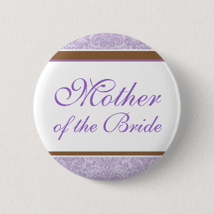 Lavender Wedding Party Button