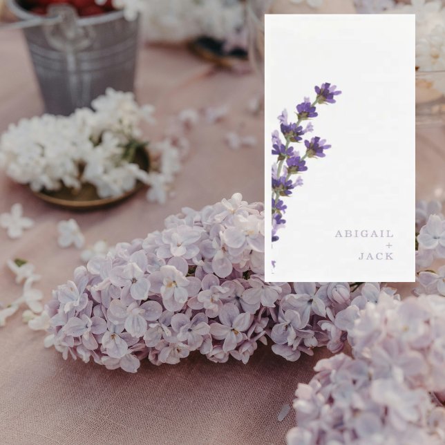Lavender Wedding Personalised Napkin (Creator Uploaded)