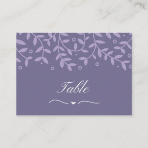 Lavender wedding place card