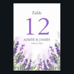 Lavender Wedding Table Number Card Rustic Purple<br><div class="desc">♥ Give the perfect finish to your table décor with these beautiful table number cards. All details are HAND-DRAWN so you can be sure this design is one-of-a-kind. Lavender is said to bring good luck but it is also a symbol of love and devotion, making it a particularly meaningful flower...</div>