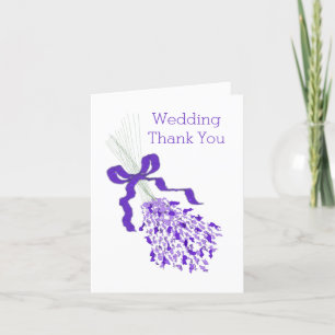 Lavender Wedding Thank You Card