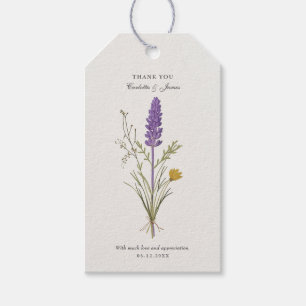 Lavender Wedding Thank You Card Gift Tags
