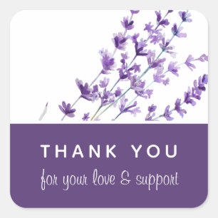Lavender Wedding Thank You Stickers